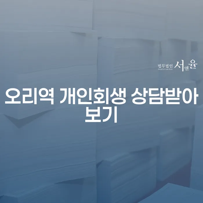 오리역 개인회생 상담받아보기