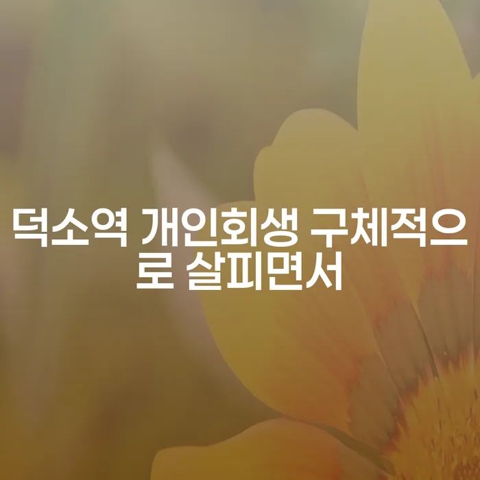 덕소역 개인회생 구체적으로 살피면서
