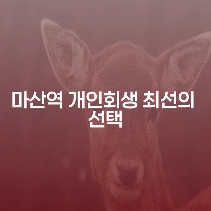 마산역 개인회생 최선의 선택